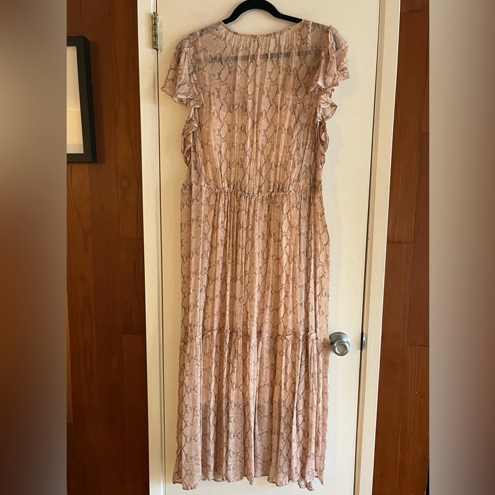 Anthropologie V-Neck Flutter-Sleeve Dress - Picture 3 of 6